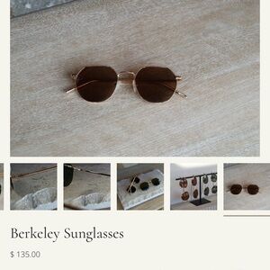Natalie Borton Designs Berkeley Gold and Brown Sunglasses